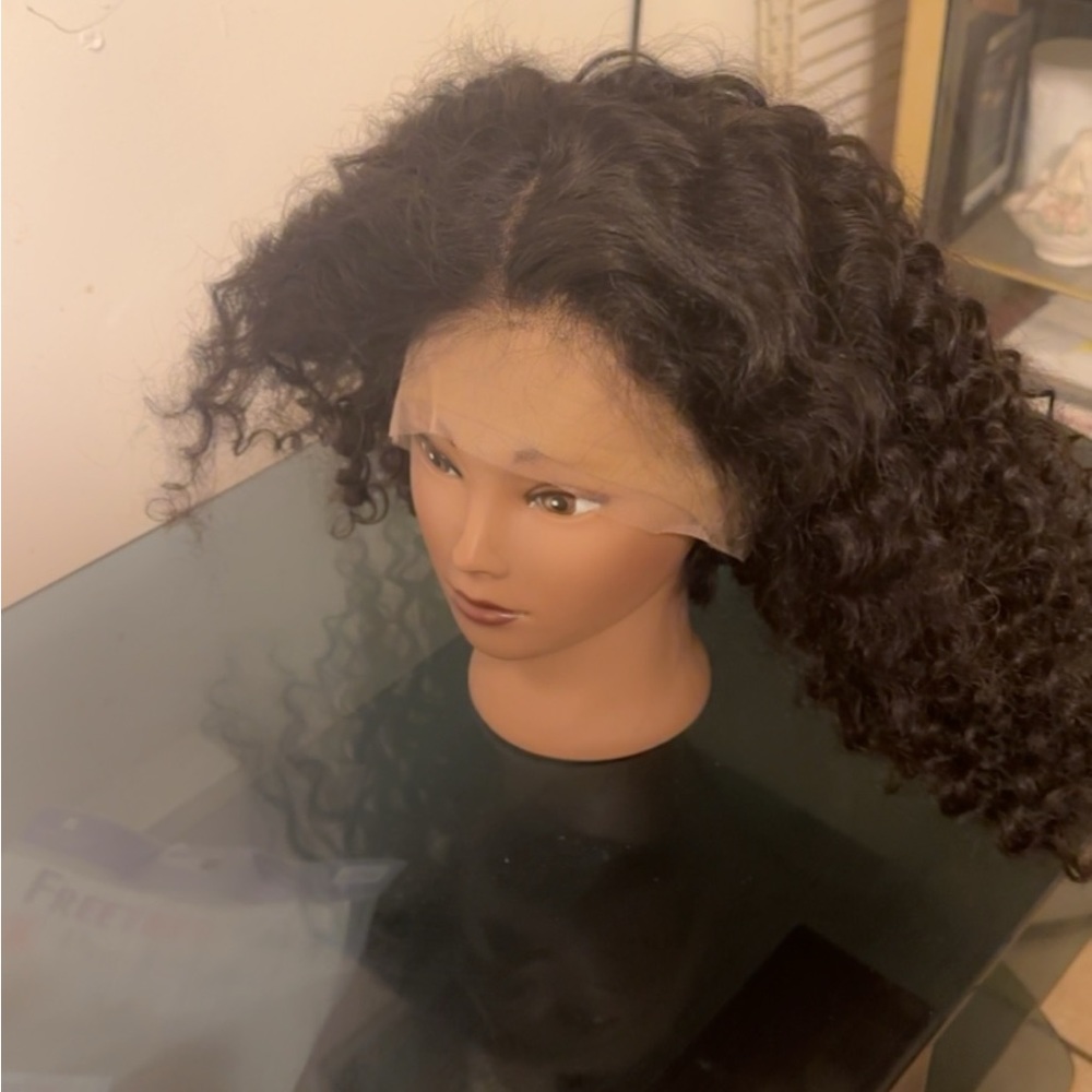 Lace curly hair